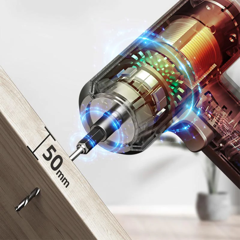 Wisecraft™ Large Modern Design Torque Electric Screwdriver Kit with LED Backlight