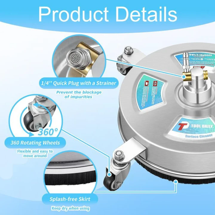 Wisecrafr™ Powerful Pressure Washer Surface Cleaner